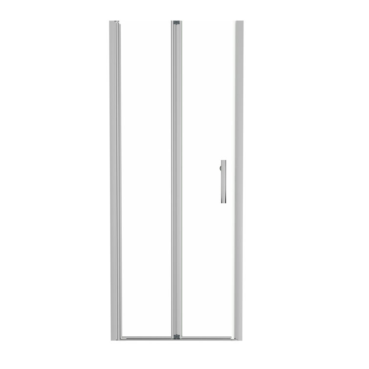 Ogonbrick 34" W X 72" H SemiFramelessBifold Pivot Swing Glass Shower